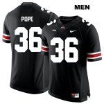 Men's NCAA Ohio State Buckeyes K'Vaughan Pope #36 College Stitched Authentic Nike White Number Black Football Jersey TP20F54IF